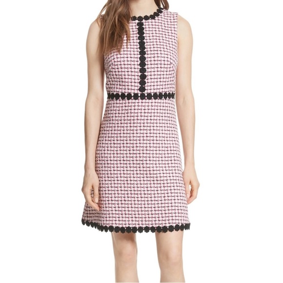Kate Spade - Multi-tweed Sleeveless Mini Dress - Black/Pink - Size 2 - Picture 1 of 10